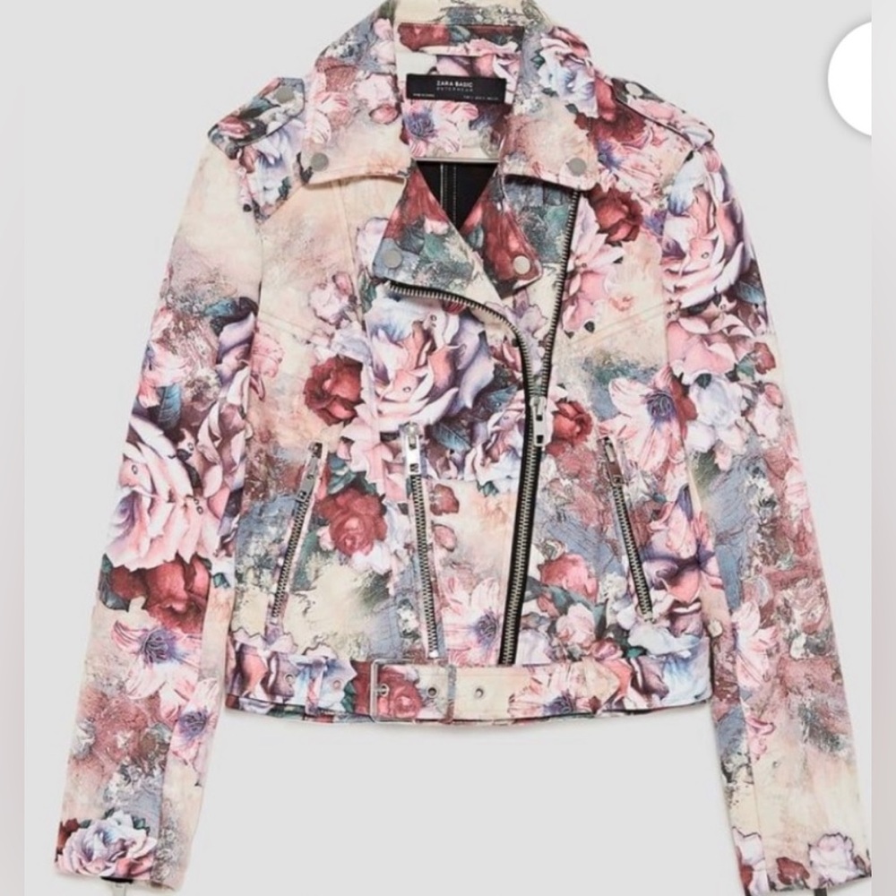 Zara Moto jacket w/ belt - Picture 9 of 9